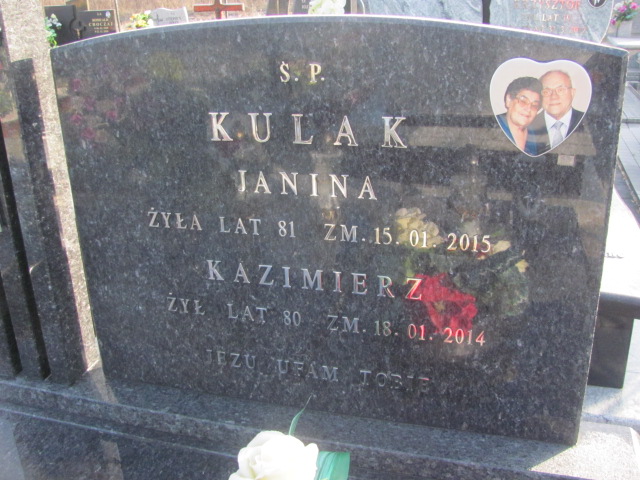 Janina Kulak 1934 Wieluń - Grobonet - Wyszukiwarka osób pochowanych