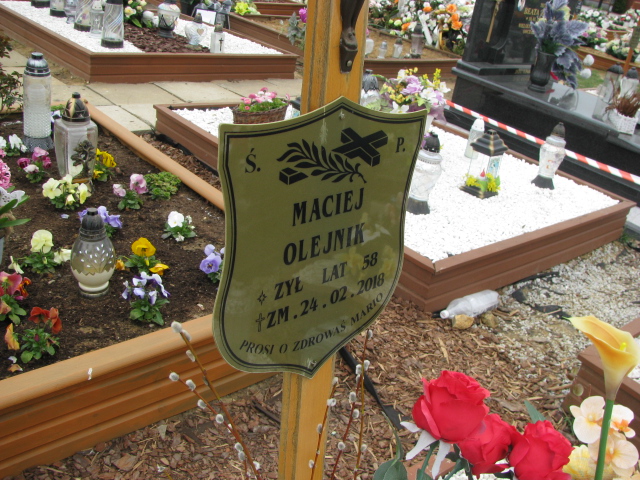 Maciej Olejnik 1960 Wieluń - Grobonet - Wyszukiwarka osób pochowanych